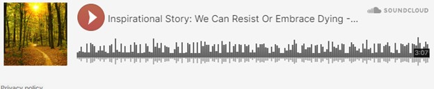 Sound Cloud Audio for We can resist or embrace dying