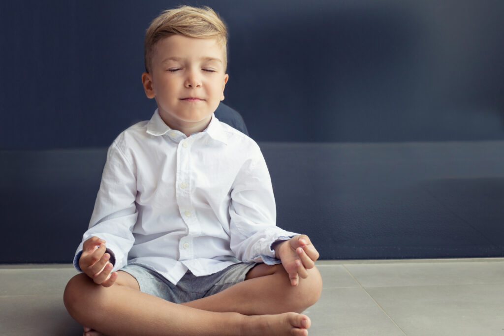 Child meditating