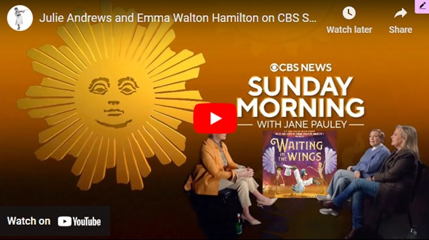 Picture of CBS Sunday Morning Show set w Julie Andrews