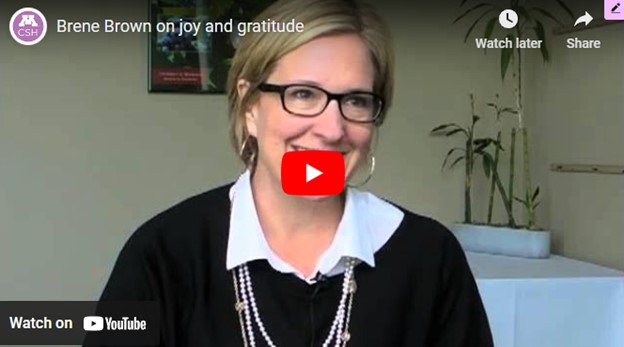 Brene Brown on joy and gratitude