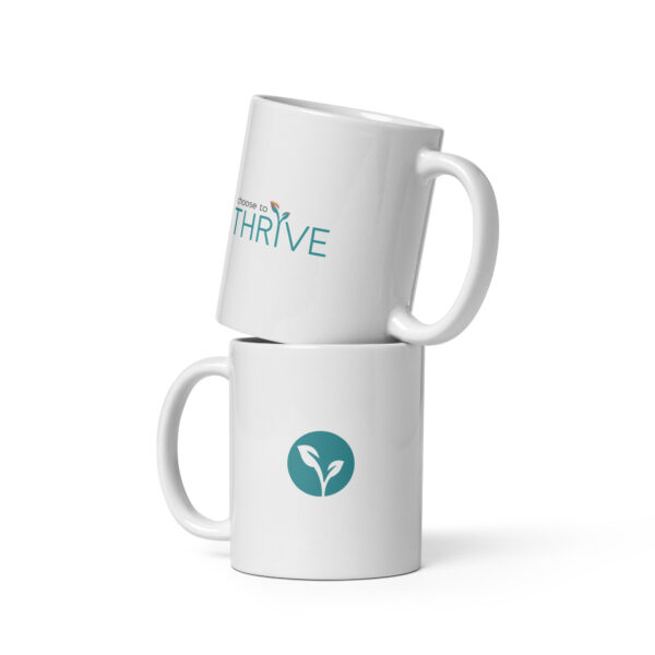 White glossy mug