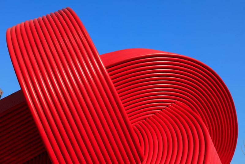 red sculpture