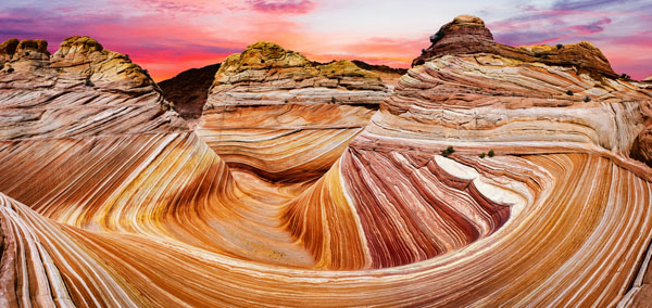 wave like ripples in rock formation